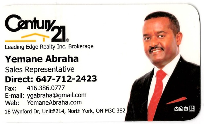 Yemane Abraha — Century 21 Sales Representative